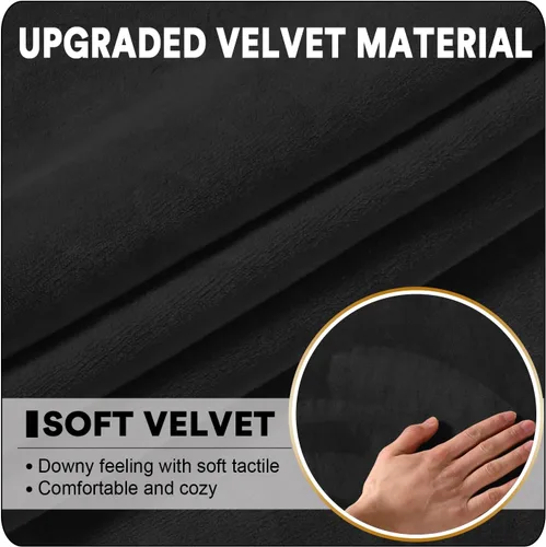 Vista 6 de MIFXIN Fundas para sofá modular, 3 piezas, funda de asiento de sofá de terciopelo elástico en forma de L, funda de cojín separada, protector