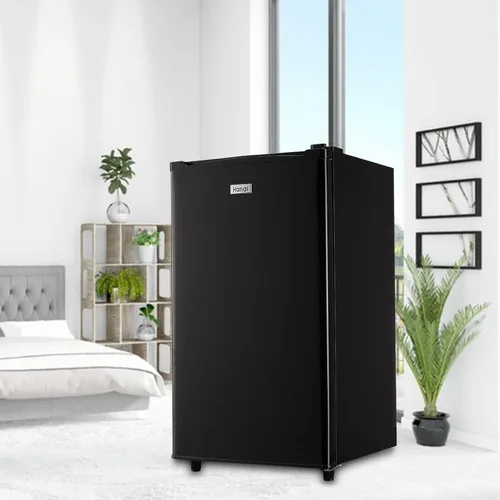 Vista 7 de WANAI Mini refrigerador de 3.2 pies cúbicos de una sola puerta con congelador con control ajustable de 5 temperaturas para el hogar, cocina, Negro