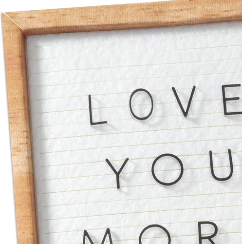 Vista 4 de Tarjeta de cumpleaños romántica Hallmark Signature (Love You More Letterboard)