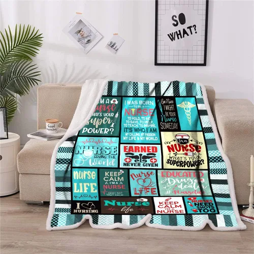 Vista 4 de Regalos de Enfermera Mantas Suaves y Cálidas para Mujeres, Regalos para Enfermeras, Regalos de la Semana de Enfermeras, Mantas Cálidas y Suaves de H2