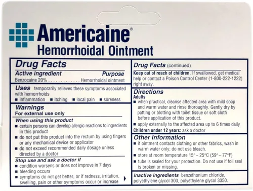 Vista 2 de Americaine Ungüento hemorroidal, fuerza máxima - 1 oz