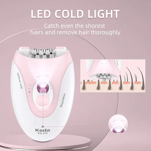 Vista 6 de Depiladoras para la cara de las mujeres con 2 velocidades Glabrouse Skin Depilator Face Trimmer Device Pluxy Hair Removal para depiladora facial