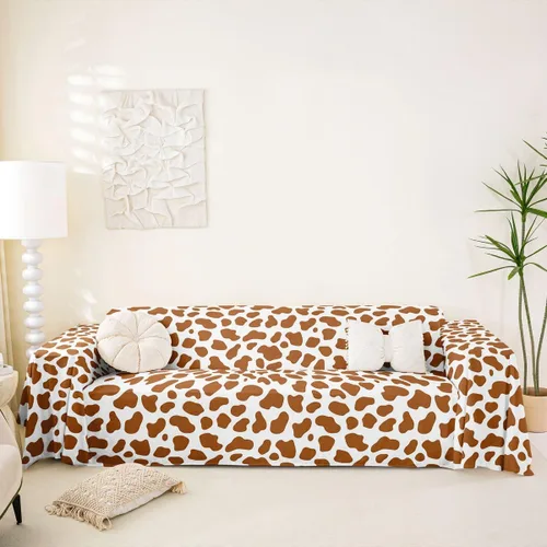 Vista 22 de Erosebridal Funda protectora para sofá, diseño de vaca lechera, diseño de vaca verde manzana, funda acolchada para sofá de animales occidentales
