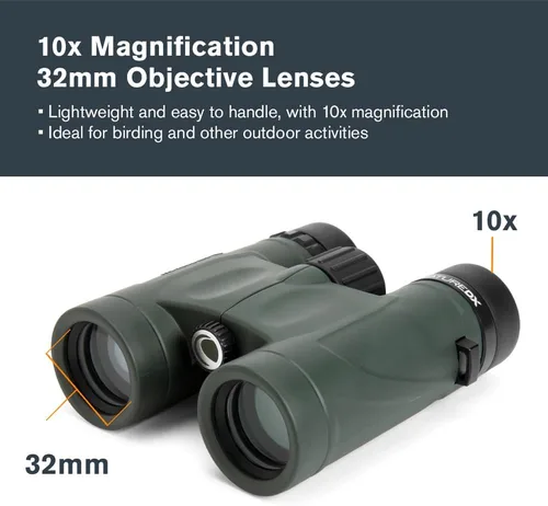 Vista 2 de Binoculares Nature DX, de Celestron 71328, color verde militar