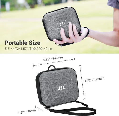 Vista 6 de JJC Bolsa de filtro de lente dura, estuche de filtro de 4 bolsillos para filtro circular de hasta 3.740 in con trabilla para cinturón, a prueba