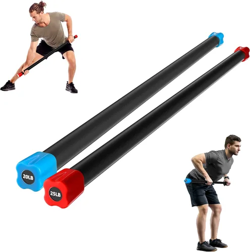 Vista 8 de Fitvids Total Body Workout - Barra de entrenamiento ponderada, barra de ejercicios con peso, varios tamaños