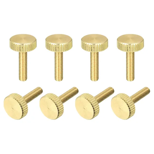 Vista 13 de uxcell Tornillos moleteados para pulgar, pernos planos de latón M4x30mm, perillas de agarre para PC, electrónico, mecánico, 8