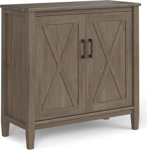 Vista 15 de SIMPLIHOME Warm Shaker 36" gabinete de madera maciza en marrón dorado claro