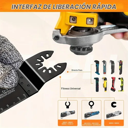 Vista 7 de AIFICUT 10 piezas de hoja de cuchillo de gancho para herramienta multifunción oscilante para tejas de alfombra, materiales blandos, accesorio