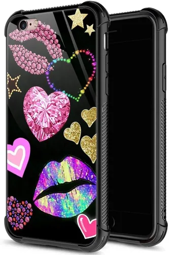 Vista 15 de ZHEGAILIAN Funda para iPhone 6/6S, protección de grado militar, esquinas a prueba de golpes, funda antiarañazos para iPhone 6/6S, pavo real