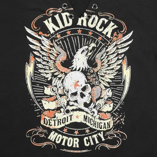 Vista 3 de SFHFY Kid Rock Skeleton Eagle - Camiseta para mujer, diseño vintage de Nashville Rock Roll Music Shirts Funny Motor City Graphic Skull Top