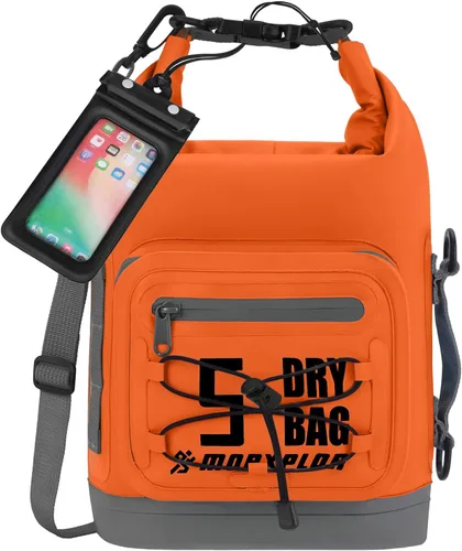 Vista 85 de MORXPLOR Bolsa seca impermeable, 5L/10L/20L/30L/40L/55L Mochila seca con funda impermeable para teléfono para natación, kayak