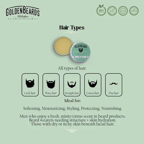 Vista 6 de Bálsamo de Barba – Arctic orgánico – 1 fl oz, 100% natural Hidratar la barba y la piel, el perfecto productos de aseo para hombre, barba dorado