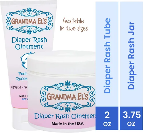 Vista 2 de Grandma El's El ungüento para erupción del pañal ayuda a curar irritante Chaping Alivia y previene la erupción del pañal suaviza y suaviza la piel