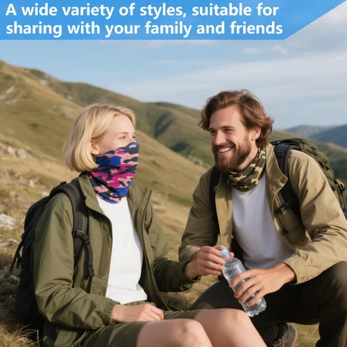 Vista 7 de 12 polainas refrescantes para el cuello para hombres y mujeres, transpirables, protección solar, bandanas para el cuello