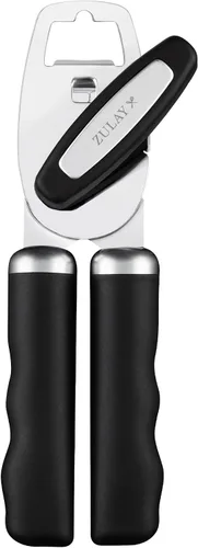 Vista 34 de Zulay Kitchen Abrelatas manual de acero inoxidable resistente con abridor de botellas, abrelatas manual a prueba de óxido con perilla giratoria