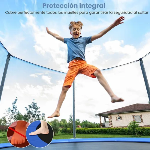 Vista 6 de Giantex Trampoline Pad, 8ft 10ft 12ft 14ft 15ft 16ft Trampoline Replacement Safety Pad, No Holes for Pole, Waterproof Trampoline Accessories Spring