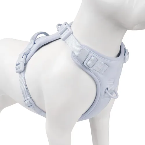 Vista 16 de Arnés para perro sin tirones, chaleco para cachorro con clip frontal para perros pequeños, medianos y grandes (negro, XS)