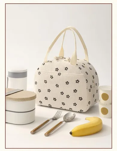 Vista 3 de Lonchera portátil para mujer, tamaño mediano de 10 x 7.5 x 5.5 pulgadas, mantiene la comida fresca durante más de 5 horas, fácil de limpiar, ideal