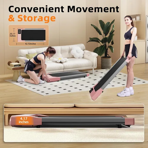 Vista 6 de Superun Treadmills Walking Pad with 9% Auto Incline for Home Office, 3 in 1 Under Desk Walking Pad with Wide LED Display, Walking Pad with Smart APP