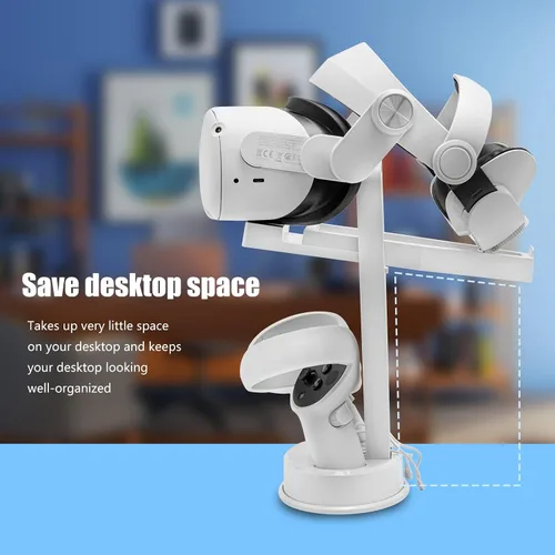 Vista 7 de Beat Saber Oculus Quest 2 Accessories, Oculus Quest 2 Sword Grip,Oculus Quest 2 Holder White, Headset Display Stand Compatible with Oculus Quest