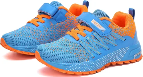 Vista 5 de KUBUA - Zapatos deportivos para niños y niñas tenis para correr ligeros transpirables deportivos y atléticos