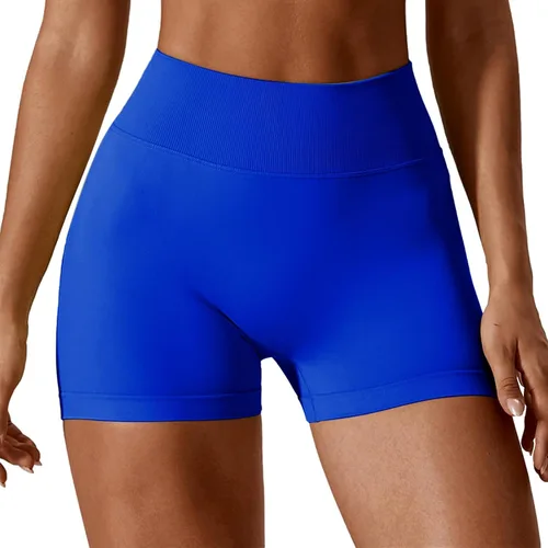 Vista 2 de Adisputent Pantalones cortos de gimnasio para mujer, sin costuras, con levantamiento de glúteos, pantalones cortos de entrenamiento para yoga