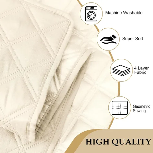 Vista 6 de HDCAXKJ Funda impermeable para sofá modular en forma de L, fundas seccionales de esquina lavables, a prueba de mascotas, protector de muebles