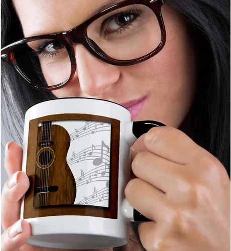 Vista 2 de 3D Rose 149974_4 - Taza de cerámica de dos tonos, 11 onzas, negro/blanco