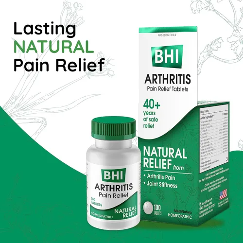 Vista 7 de BHI - Alivio del dolor de artritis, apoyo diario para la salud de las articulaciones, árnica + 13 activos naturales, mezcla de plantas homeopáticas