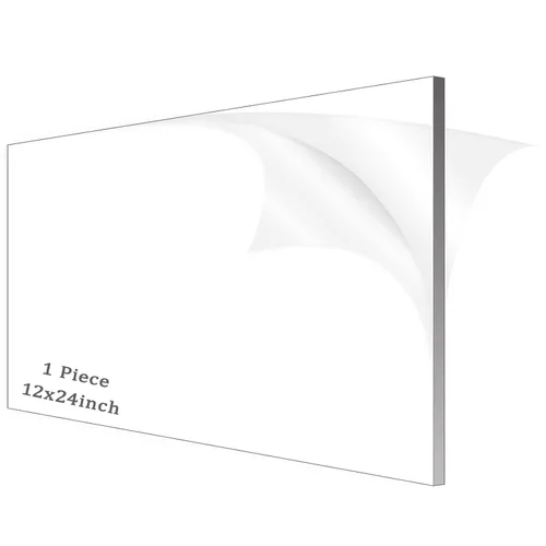 Vista 11 de 4 piezas de láminas acrílicas de 1/8" de grosor (3mm), plexiglás fundido transparente de 18" x 24" con papel protector para letreros, proyectos