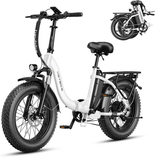 Vista 24 de Heybike Ranger 2.0 Foldable Electric Bike for Adults, 20"×4 Fat Tire Ebike with 1400W Peak Motor, 28 MPH Max Speed, 600Wh Removable Battery, Up to