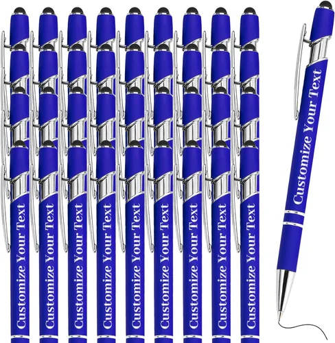 Vista 57 de Hasta 500 bolígrafos personalizados a granel con lápiz capacitivo, grabado, juego de bolígrafos con tu nombre, texto para mujeres de negocios