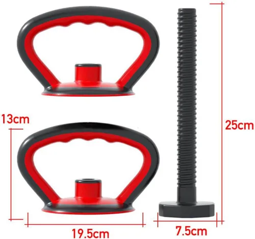 Vista 3 de Mango de pesas rusas ajustable, mango ergonómico, mango de pesas rusas, accesorios de entrenamiento de fuerza para gimnasio en casa, juego de 3