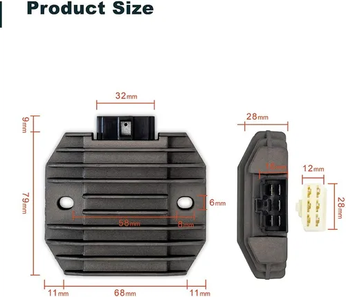 Vista 5 de Regulador Rectificador Voltaje para Yamaha YZF R1 98-01 R6 99-05 R6S YZF600 FZ6 FZ6N FZ6R FZR600 SRX250 XP500 T-MAX TDM850 XJ600 Motos de nieve MAX