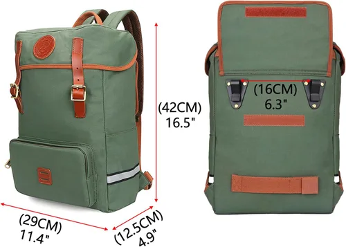 Vista 3 de TOURBON - Alforjas de bicicleta 2 en 1 que se convierten en mochila 15L Bicicleta Asiento Trasero Bolsa de Tronco de Almacenamiento de Equipaje
