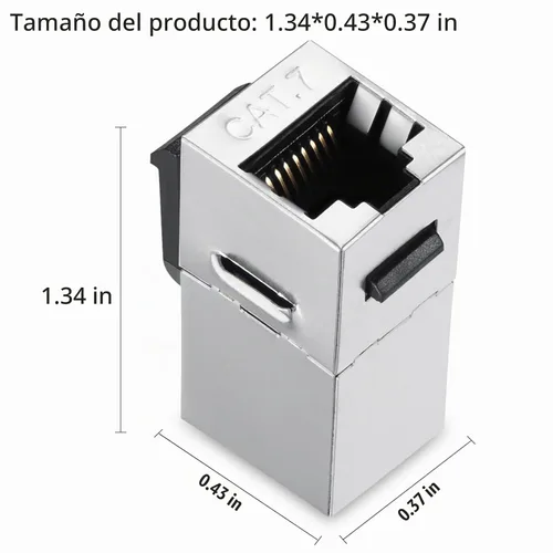 Vista 2 de Conector Keystone CAT7, conectividad de acoplador Ethernet de alta