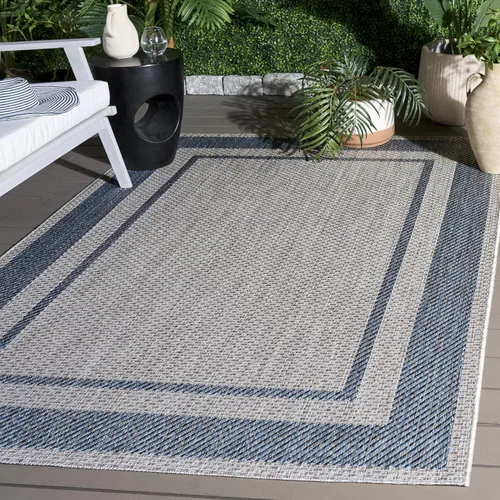 Vista 12 de SAFAVIEH Alfombra lavable al aire libre Courtyard Collection - 2'3" x 5', beige y negro, no desprende pelusa y fácil de limpiar, ideal para patio