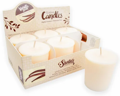 Vista 16 de Apple Harvest - Velas votivas de soja, perfumadas con aceites de fragancia naturales, 6 repuestos de velas votivas naturales beige, colección