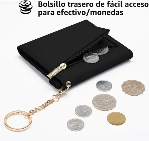 Vista 8 de Gostwo Billetera para Mujer con Bloqueo RFID Carteras Pequeñas para Mujer Tarjetero de Tarjetas de Crédito Carteras Triple Pliegue para Damas