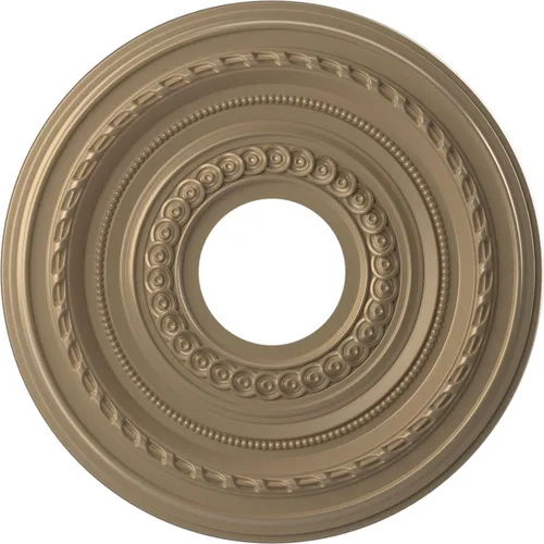 Vista 10 de Ekena Millwork CMP10CO Cole Medallón de techo de PVC termoformado (se adapta a toldos de hasta 4 1/4"), 10 "OD x 3 1/2" ID x 3/4" P