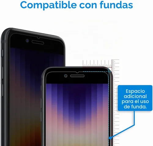 Vista 4 de JETech Protector de pantalla de privacidad para iPhone SE 3 (3ª edición 2022) de 4.7 pulgadas, película de vidrio templado antiespía, compatible