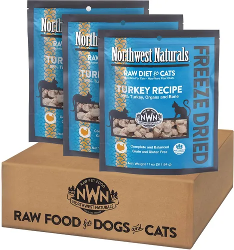 Vista 10 de Northwest Naturals Alimento liofilizado de carne de res y trucha para gatos y gatitos, bocados del tamaño de un bocado, saludable, limitado