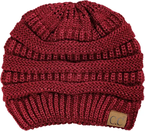Vista 494 de C.C Trendy Warm Chunky Soft Stretch Cable Knit Beanie