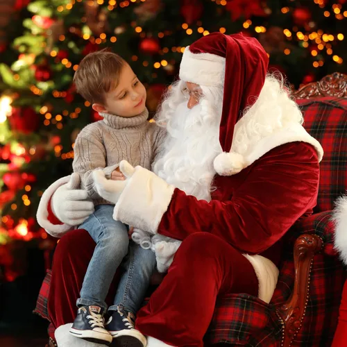 Vista 6 de Kangaroo Juego de barba y peluca blanca de Papá Noel para adultos, pelo sintético suave y esponjoso, ropa de disfraz de Navidad para fiestas