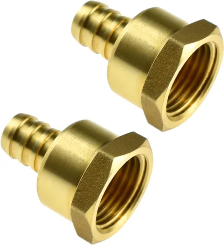 Vista 9 de SDTC Tech 1/2 pulgada PEX a 1/2 pulgada NPT hembra rosca tubería de montaje Adaptador de acoplamiento recto de tubo de crimpado de púas de latón