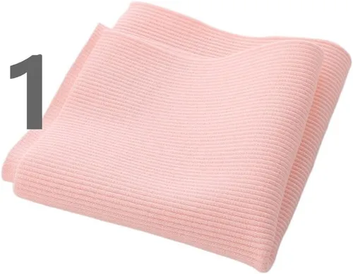 Vista 2 de TinaKim Tela elástica acanalada, cinturas, cuello, puños, chaqueta, sudadera con capucha, material para coser ropa (rosa 1, 43 x 8 pulgadas)