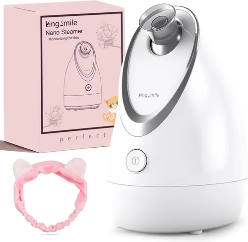 Vista 10 de Kingsmile Vaporizador facial, vaporizador facial 3 en 1 para cara, nanovaporizador compacto con aromaterapia, humidificador facial, boquilla