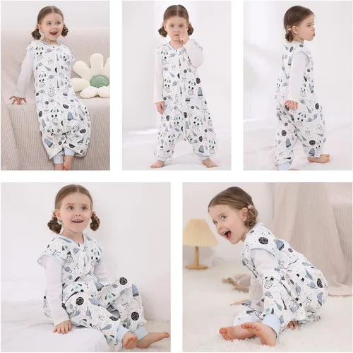 Vista 6 de WONDAY Toddler Sleep Sacks, Sleeveless Sleep Sack with Legs 12M-5T Planet