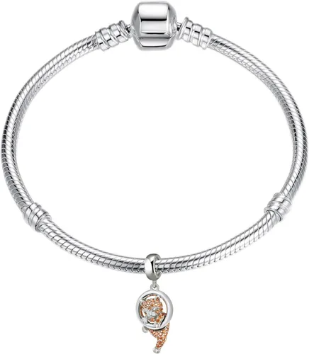 Vista 3 de Abalorio de la suerte de plata de ley 925 para pulsera Pandora